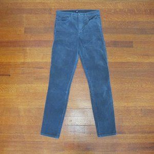 Gap 28R True Skinny High Rise Gray Velvet Jeans
